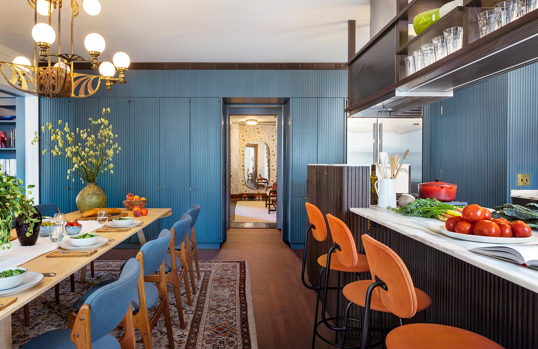 A renovation and restoration of a pre-war apartment is adapted to better serve a modern family's needs.